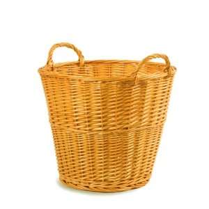  Set of 3, Handcrafted Round Wicker Baskets with Handles 