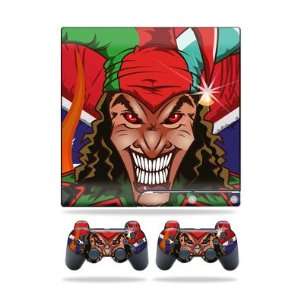   Sony Playstation 3 PS3 Slim Skins + 2 Controller Skins Jolly Jester